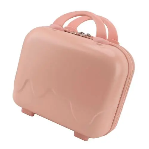 Produktbild: Syrisora Handgepäck-Koffer, Make-up-Reisekoffer, 35,6 cm, Kleines Reise-Handgepäck, Mini-Handgepäck, Hartschalen-Reisekoffer mit Rutschfesten Standfüßen, Großes Fassungsvermögen (Mädchen