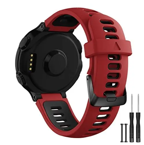 Produktbild: Syxinn Kompatibel mit Garmin Forerunner 735XT Armband, Forerunner 235 235 Lite 230 220 620 630 Armband, Ersatz Silikon Uhrenarmband mit Werkzeugen für Forerunner 735XT