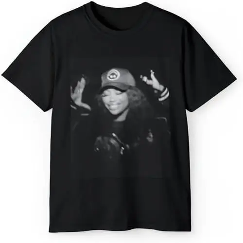 Produktbild: SZA and T-Shirt Short Sleeve Cotton Men Black M
