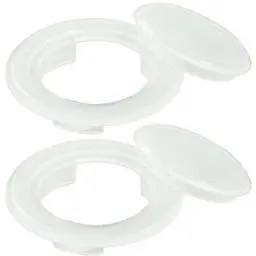 Produktbild: SZCXDKJ 2 Stück Tischschirm Loch Ring mit Kappe Schirmloch Ring Tisch für Sonnenschirm Kunststoff Lochring Tisch 42 mm Innendurchmesser Sonnenschirmloch Tischdecke für Outdoor Terrasse Schirm Stecker