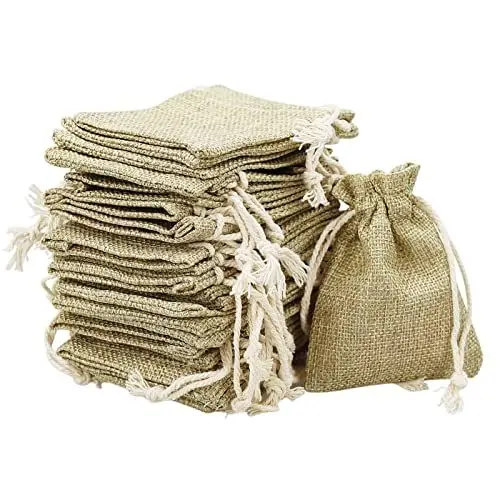 Produktbild: SZCXDKJ 30 Stücke baumwollsäckchen mit Zugband klein, Schmuckbeutel, Geschenk Säckchen, Jutebeutel Klein für Hochzeit Haus Lieferungen Handwerk Mitbringsel (8 * 10CM/ 3,15 * 3,94Zoll)