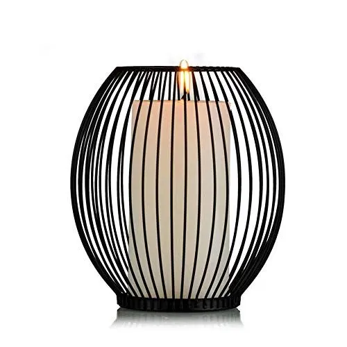 Produktbild: Sziqiqi Moderner einfacher Eisenkerzenstand, romantische Hochzeit kreative Kerzenständer, Romantisches Abendessen Haus Deko, 16cm×18cm