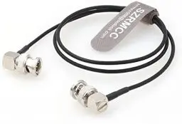 Produktbild: SZRMCC BNC auf BNC Stecker 3G HD SDI Kabel RG174 75ohm Flex Koaxial Videokabel für Sony FS5 FX6 Atomos Shogun Inferno SmallHD Monitor Blackmagic ARRI RED Kameras (Rechtwinklig auf Rechtwinklig, 60cm)