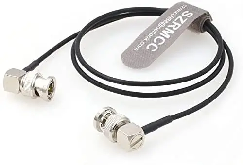 Produktbild: SZRMCC BNC auf BNC Stecker 3G HD SDI Kabel RG174 75ohm Flex Koaxial Videokabel für Sony FS5 FX6 Atomos Shogun Inferno SmallHD Monitor Blackmagic ARRI RED Kameras (Rechtwinklig auf Rechtwinklig, 60cm)