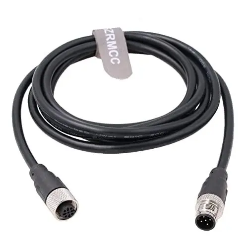 Produktbild: SZRMCC M12 5 Pin Stecker Buchse A-Code Verlängerungskabel Luftfahrt Sensor Stecker Elektrischer Kabel Stecker für Industrielle Kamera (1m/3.2ft)