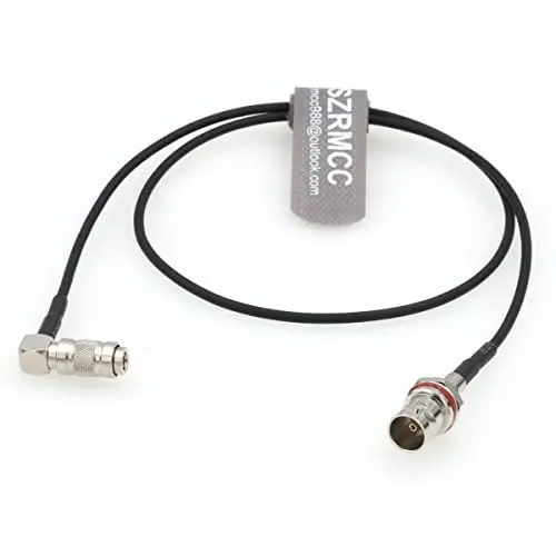 Produktbild: SZRMCC Rechtwinkliger DIN1.0/2.3-Stecker auf BNC-Buchse, RG179, 75 Ohm, HD-SDI-Kabel für Blackmagic HyperDeck (rechtwinklig, 1 m)
