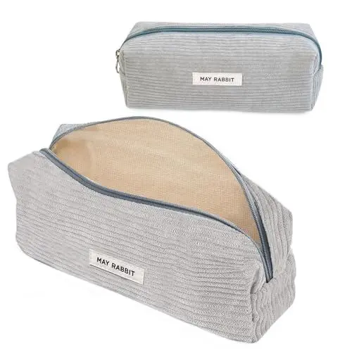 Produktbild: SZSMW Pencil Cases - Aesthetic FedermäPpchen - Stiftetasche - Kann Als Reise- Oder Kosmetiktasche, GeldböRse, Brillenetui Und ZubehöRtasche füR Einfachen Transport Verwendet Werden（Grau）