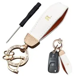 Produktbild: SZSMW SchlüSselanhäNger Damen - SchlüSselanhäNger Glitzer - SchlüSselanhäNger Auto Frauen Geeignet FüR Autos,BüRos,Accessoires(Wird Mit Einem Kleinen Schraubenzieher Geliefert)(WeißE Version)