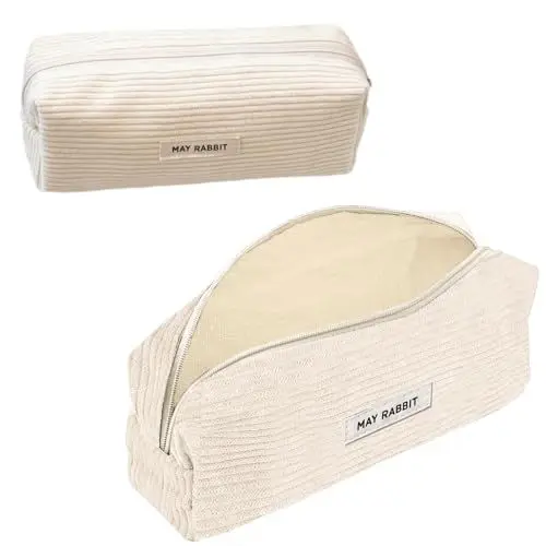 Produktbild: SZSMW Stifteetui - Pencil Case Aesthetic - Aesthetic MäPpchen - Kann Als Reise- Oder Kosmetiktasche, GeldböRse, Brillenetui Und ZubehöRtasche FüR Einfachen Transport Verwendet Werden（Milchig Weiß）