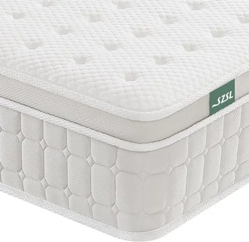 Produktbild: SZsuilong Matratze 160x200, Höhe 26cm Taschenfederkernmatratze 7-Zonen Härtegrad H3 H4 mit Memory Foam Komfort Federkernmatratze Ergonomischer, 100 Nächte Probeschlafen
