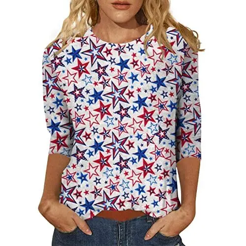 Produktbild: T Shirt Mädchen Herbst Pullover Crewneck Oversize Tailliert Grafisches T Shirt Für Damen 3/4 Ärmel Luftige Clubkleidung Lustige Weiß