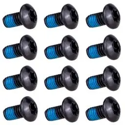 Produktbild: T TAKONE Fahrrad Bremsscheiben Schrauben, 12 Stück M5 x 10 mm Eloxierte Fahrrad-Scheibenbremsschrauben, T25-Fahrradrotorschraube für MTB, Rennrad, Mountainbike (Schwarz)