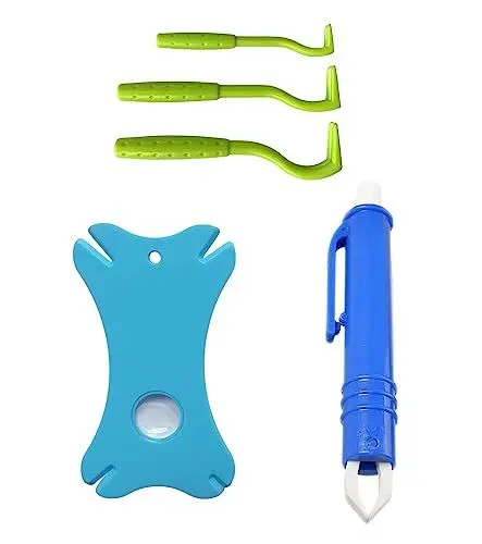 Produktbild: T TAKONE Zeckenkarte mit Lupe, Enthält Satz Zeckenhakens, 1 Zeckenkarte mit Lupe und 1 Zeckenzangen, Zeckenkarten-Werkzeugsatz für Menschen, Kinder, Hunde und Katzen