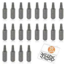 Produktbild: T20 Ersatz Bits, 20 Stück Tamper Resistant Bitsatz, Industrial Steel Bit-Set, Schraubendreher Bit-Sortiment, Schraubendreher Bit-Satz