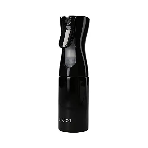 Produktbild: T4B LUSSONI Sprühflasche, für Haare, Friseur Werkzeug für Friseursalon, Wasserflasche, Wasser Sprüher, aus Kunststoff mit Drücksystem, Schwarz (200 ml)