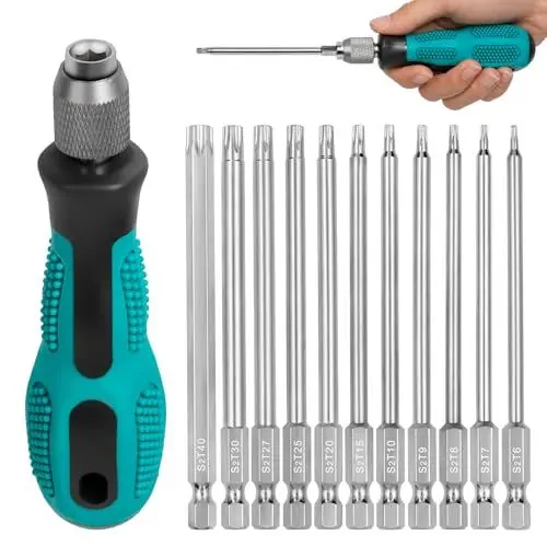 Produktbild: T6-T40 Torx Schraubendreher Set, 12 Stück 1/4