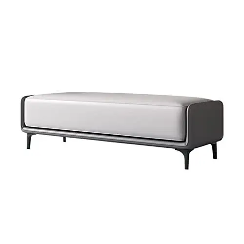 Produktbild: TABKER Nachttischhocker Schlafzimmer Bettende Hocker Ledersofa Minimalistischer Wohnzimmerhocker Wickelschuhhocker Bank