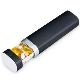 Produktbild: Tablettenbox 7 Tage, Betife Tägliche Pillendose, Wöchentliche Reise Medikamentenbox, Pillenbox für Vitamine, Medikamente, Pillen, Tabletten Organizer für unterwegs (Schwarz)