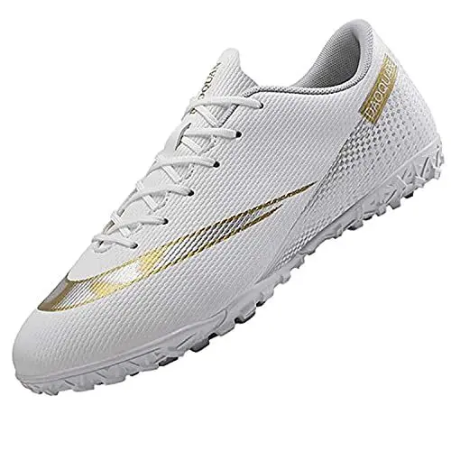 Produktbild: Tabrebull Herren Damen Fußballschuhe Kinder Jungen Mädchen Fußballschuhe Indoor Outdoor Athletic Turf Team Cleat Laufsport Anti-Rutsch-Dämpfungsschuhe White 33