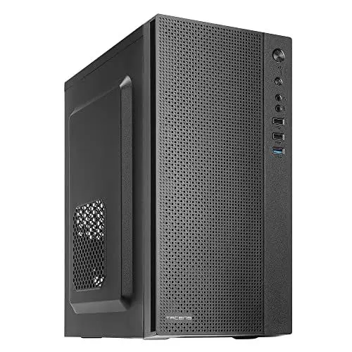 Produktbild: Tacens Anima AC5500, Kompaktes Micro ATX PC Gehäuse, Front-Mesh Kühlung, 500W Netzteil, USB 3.0, Schwarz, Compact