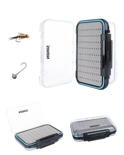 Produktbild: Tackle Box ideal als Jigköpfe Box, Spoon Box, Fliegenbox | Beidseitige Lagerung | Wasserdicht | Extra starker Kunststoff | Beliebt bei Raubfischangler für Jigköpfe | Fliegenfischen Zubehör