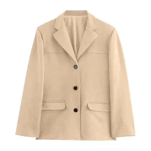 Produktbild: Meine Bestellungen Bei Amazon Anzeigen Blazer Damen sportlich Blazer Damen Jacke Damen Lederjacken modern Long Blazer für Damen Longblazer Damen Kunstleder Lederjacke Damen schwarz