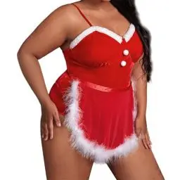 Produktbild: tagesangebote Heute weihnachtsmann kostüm desusse für Frauen sexy Korsett Damen hellblau Damen Pyjama Kleid transparent Damen top weiß Halloween kostüm Damen Polizistin