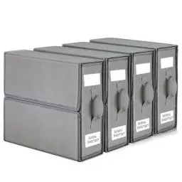 Produktbild: TAHAVICE Aufbewahrungstasche für Bettlaken, 4 Stück Faltbare Bettwäsche Organizer Unterbett Aufbewahrungsbox, Bed Sheet organizers and storage für King&Queen Size Bettlaken Bettwäsche Decken