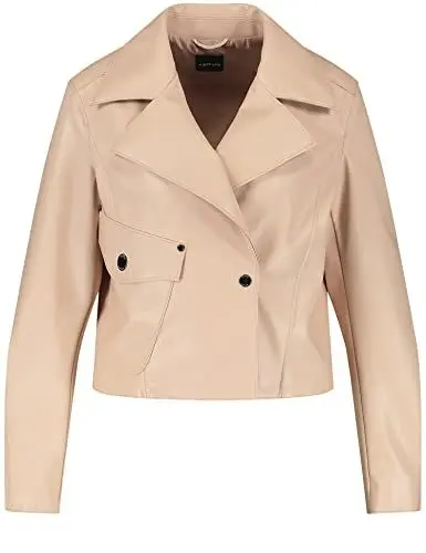 Produktbild: Taifun Damen 130007-11053 Jacke Jeans Gewebe, Oatmeal, 42 EU
