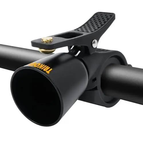 Produktbild: TAIKOUL Fahrradklingel, 120dB Retro Mini Klingel Fahrrad Laut, IPX4 wasserdichte Fahrradlenkerklingel für Mountainbike, Rennrad, Kinder Fahrrad, für 22.2MM-31.8MM mm Lenker Durchmesser- Schwarz
