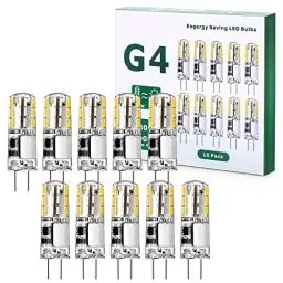 Produktbild: Tailcas G4 LED Lampen 1.5W, 12V AC/DC Warmweiß Birnen(ersetzt 20W Halogenlampen), 180LM G4 Stiftsockel Warmweiss 3000K, Nicht Dimmbar Kein Flackern,10er Pack