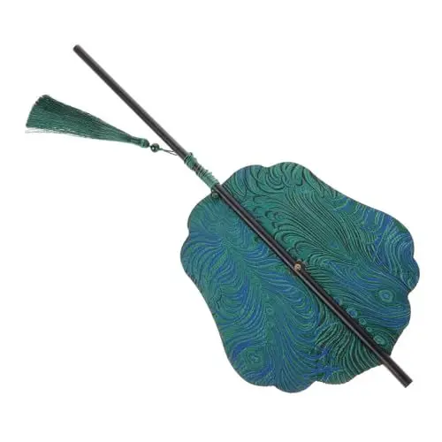 Produktbild: Cabilock Eleganter Chinesischer Runder Fächer Handgefertigter Vintage-fächer für Damen Tragbarer Handfächer mit Quaste Traditioneller Chinesischer Stil