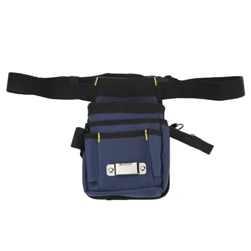 Produktbild: Taillen-Werkzeugtasche, Taillen-Werkzeugtasche mit Mehreren Taschen, Verstellbarer Gürtel, Oxford-Stofftasche für Elektriker, 26 X 15 X 5 Cm, Kühlakkus