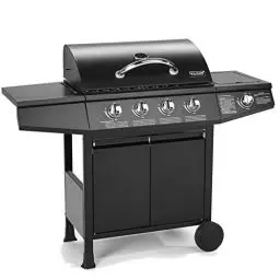 Produktbild: TAINO BASIC 4+1 BBQ Gasgrill Grillwagen Edelstahl-Brenner + Seitenkocher Grill TÜV (BASIC 4+1 Gasgrill)