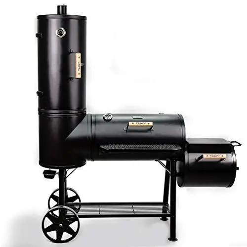 Produktbild: TAINO CHIEF 130kg Smoker BBQ Räucherofen Holzkohle Grill inkl. 3er Set Gussroste