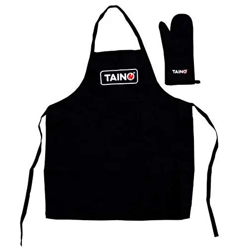 Produktbild: TAINO Grill Set Handschuh mit Schürze Grillhandschuh Kochschürze Grillzubehör Schwarz