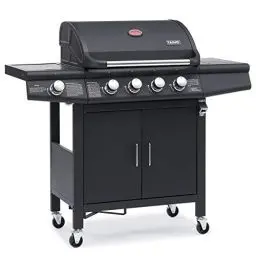 Produktbild: TAINO RED 4+1 Gasgrill Grillwagen BBQ Edelstahl-Brenner Gas-Grill Schwarz