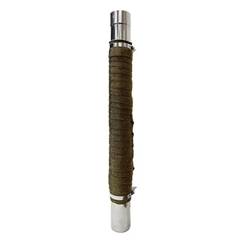 Produktbild: TAISOCA Campingofen-Rohrwickel, feuerfestes Schornstein-Gurtband, 10 m, verbrühungssicher, Ofenrohrwickel, feuerfeste Rohrumwicklung für Zelt (10 m)