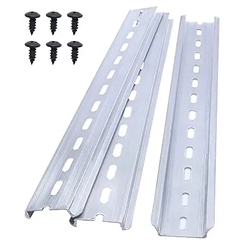 Produktbild: Taiss/3 Stücke 25cm hutschiene Schlitz Aluminium Niemals rosten, DIN-Schiene für Verteilerschrank Schaltschrank einbau, 35mm breit, 7,5mm hoch, lang 250mm/10