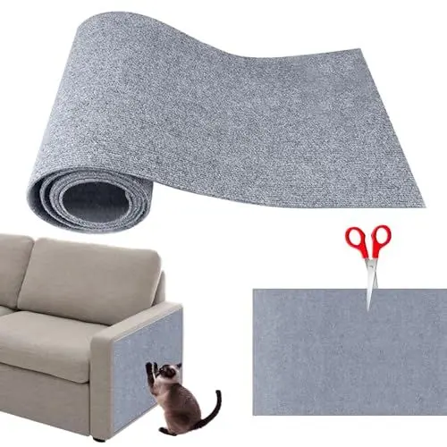 Produktbild: Selbstklebend Kratzteppich Kratzmatte für Katzen DIY Zuschneidbare Selbstklebende Katzenkratzmatte Langlebig Schützt Teppiche, Sofas, Möbel