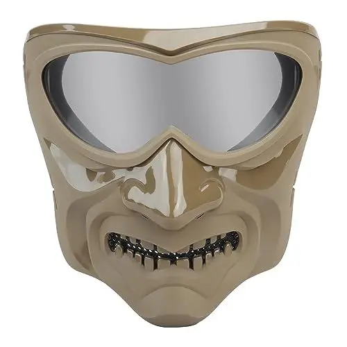 Produktbild: Taktische Maske, Grau Lens Full Face Skull Paintball Schutzmaske für Cs Wargame Halloween Cosplay Kostüm Party DE