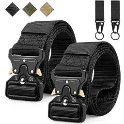 Produktbild: Taktischer Gürtel, Herren Schwerlast Militär Nylon Web Gürtel, Schnellverschluss Metall schnalle Bund mit Taktischen Molle Schlue sselhaken