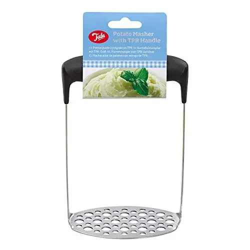 Produktbild: Tala Edelstahl Kartoffelstampfer mit ergonomischem Griff, ideal zum Zerkleinern aller Lebensmittelarten, Nutzungskomfort, Silber, 8 x 11 x 18 cm