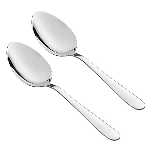 Produktbild: Tala Premium Edelstahl-Servierlöffel, 2er Set, Spiegelpolierter Finish, Spülmaschinenfest, Metallisch Silber