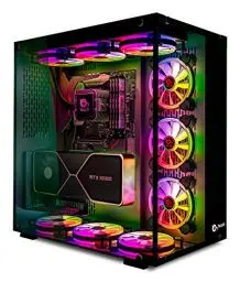 Produktbild: Talius Cronos ATX Gaming Box, gehärtetes Glas, RGB-Lüfter (in DREI Farben erhältlich) (Schwarz)