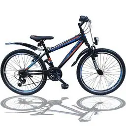Produktbild: Talson 20 Zoll Fahrrad Shimano 18-Gang Mountainbike - mit Gabelfederung und Beleuchtung Neu