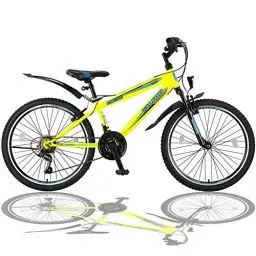 Produktbild: Talson 24 Zoll Mountainbike Fahrrad mit Gabelfederung & Beleuchtung 21-Gang FST Gelb