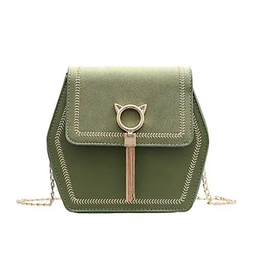 Produktbild: TAMALLU Frauen Umhängetasche Wasserdichte Umhängetasche Casual Mode Kette Quadratische Tasche(Grün)