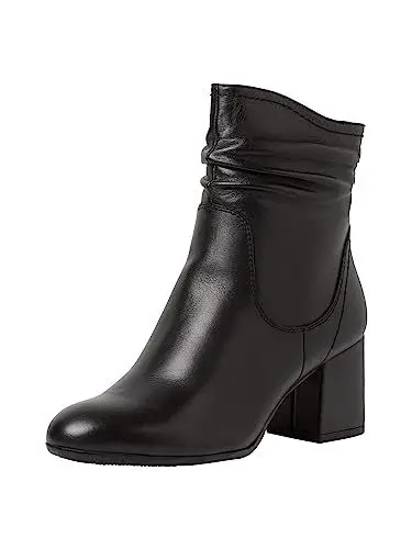 Produktbild: Tamaris COMFORT Damen Stiefeletten mit Absatz aus Wildleder Blockabsatz Comfort Fit, Schwarz (Black Nappa), 37 EU
