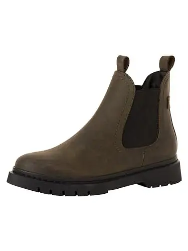 Produktbild: Tamaris Damen Chelsea Leder Blockabsatz Wechselfußbett·· OLIVE, EU 38